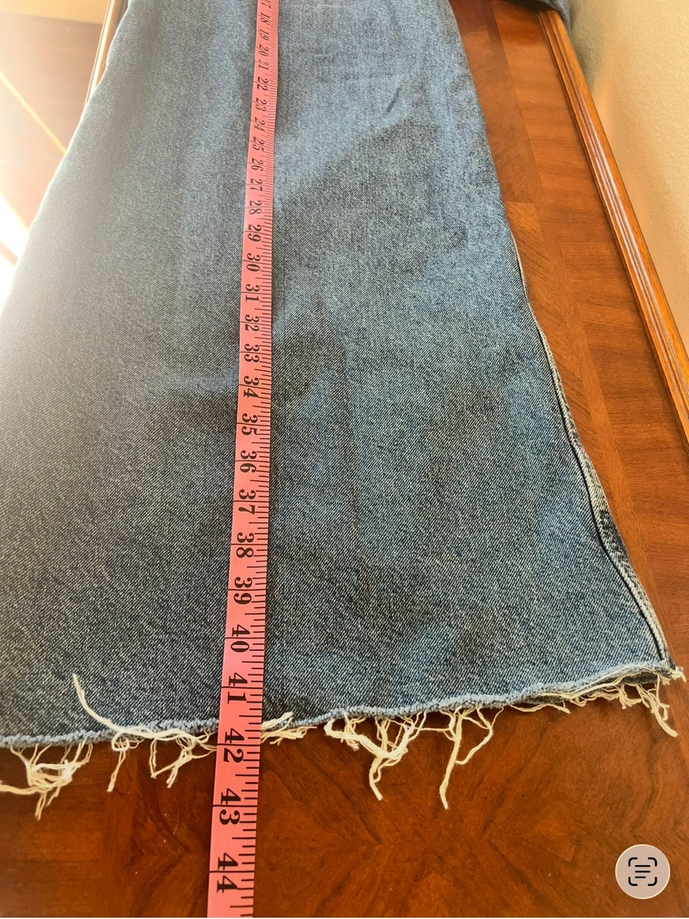 We The Free Cotton Wide Leg Raw Hem High Rise Denim Boho Jeans Size 28 - Picture 13 of 14
